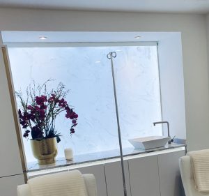 backlit stone marble