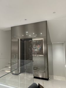 laminated glass lift shaft cladding