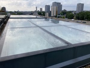 Large DGU walk on glass