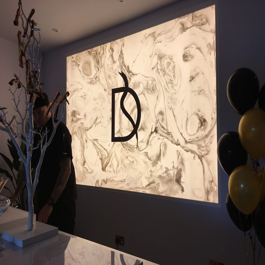 lightened stone installed