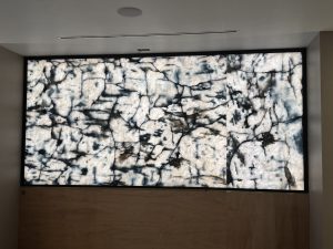 blue quartzite stone wall