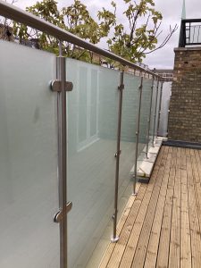 frosted privacy glass balustrades in kent