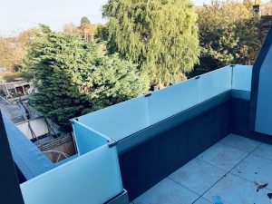 frosted laminated glass panels