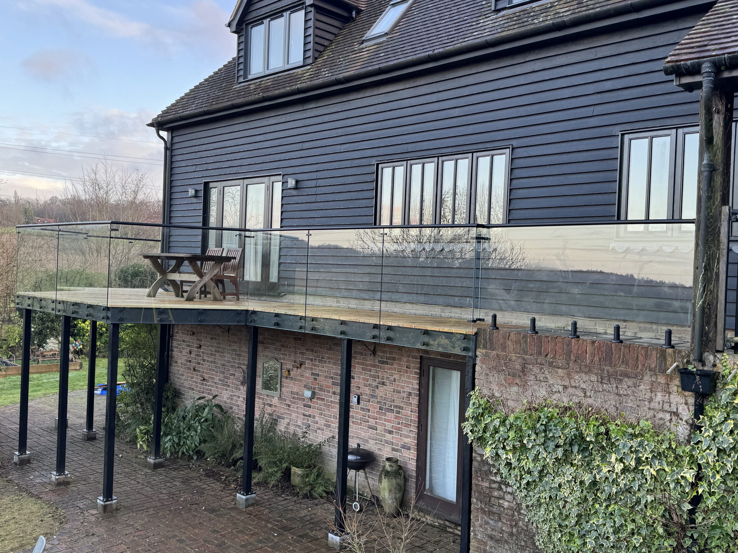 black glass balustrades Orpington Kent